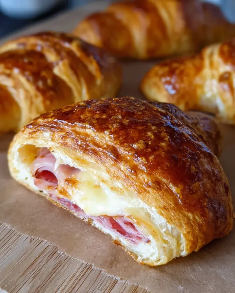 Sourdough Ham & Cheese Croissants