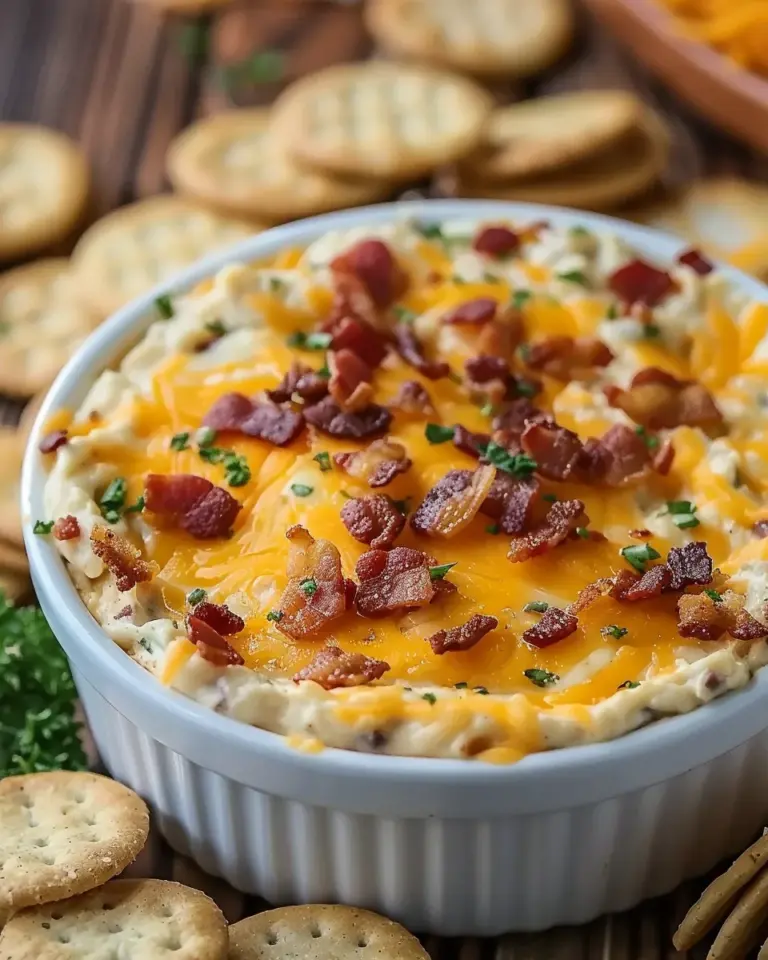 Savory Maple Bourbon Bacon Dip with Cheddar