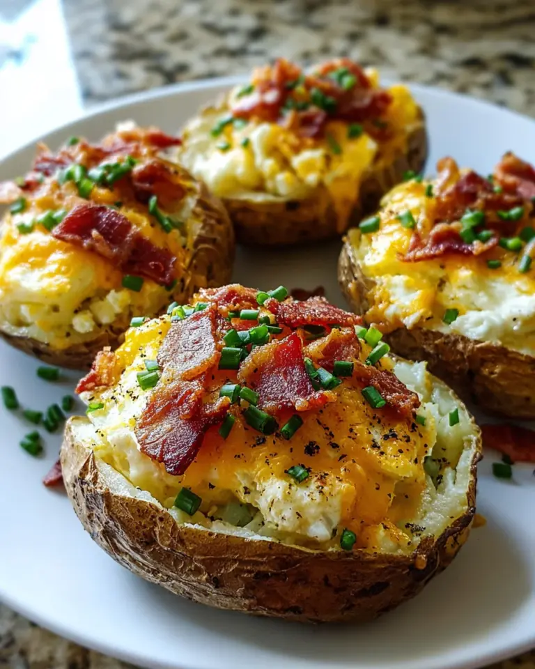 Twice Baked Loaded Breakfast Potatoes