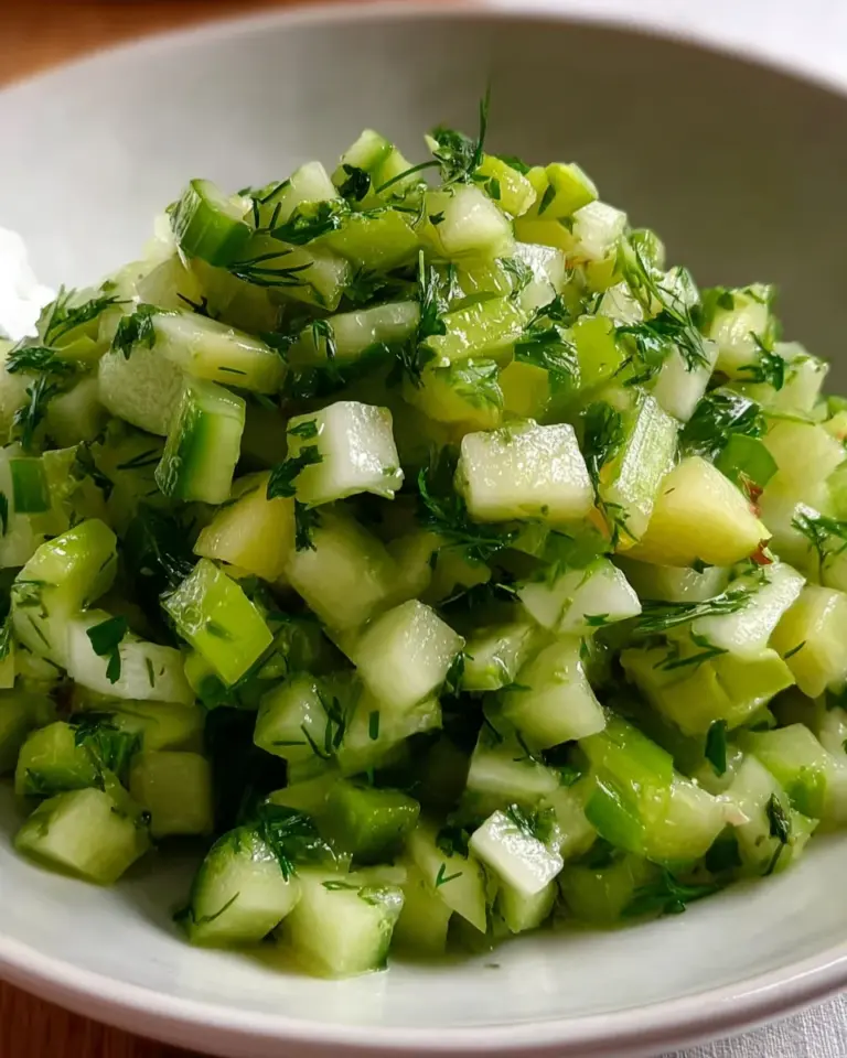Crunchy Cucumber Celery Salad with Green Appl