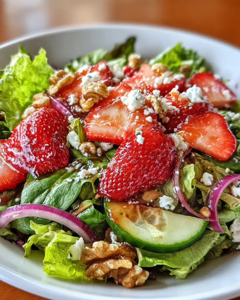 Spring Strawberry Walnut Crunch Salad