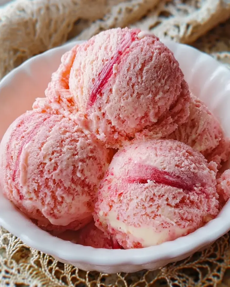 Rhubarb Ice Cream