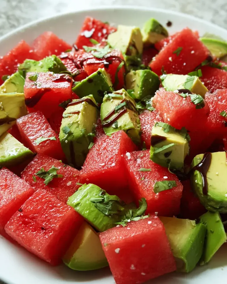 Watermelon and Avocado Salad: A Refreshing Delight!
