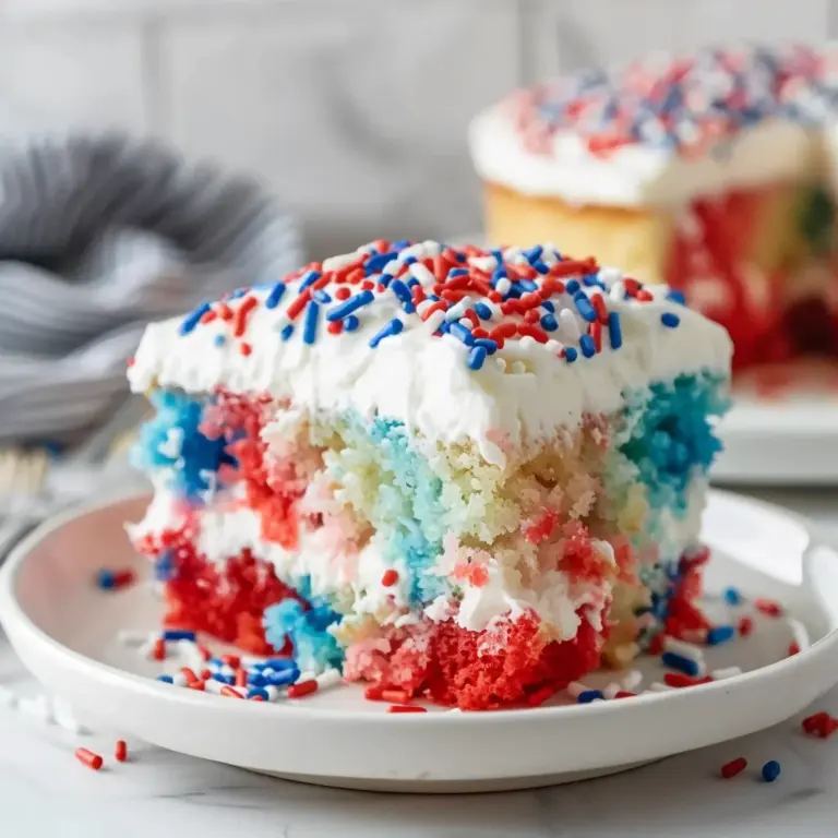 Red, White, & Blue Poke Cake