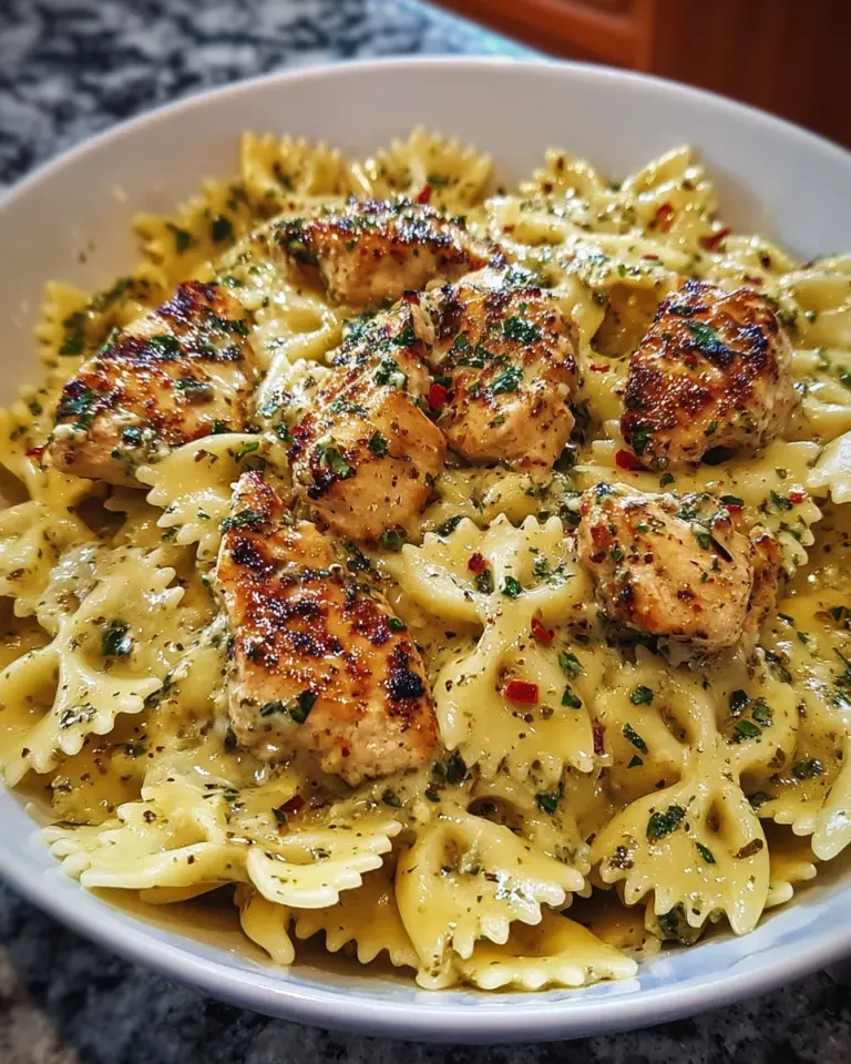 Mozzarella Garlic Butter Chicken Bowties