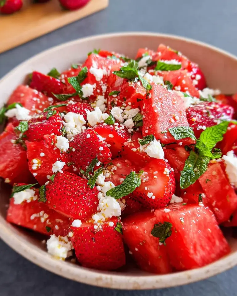 Watermelon Strawberry Salad: Refreshing Summer Delight!