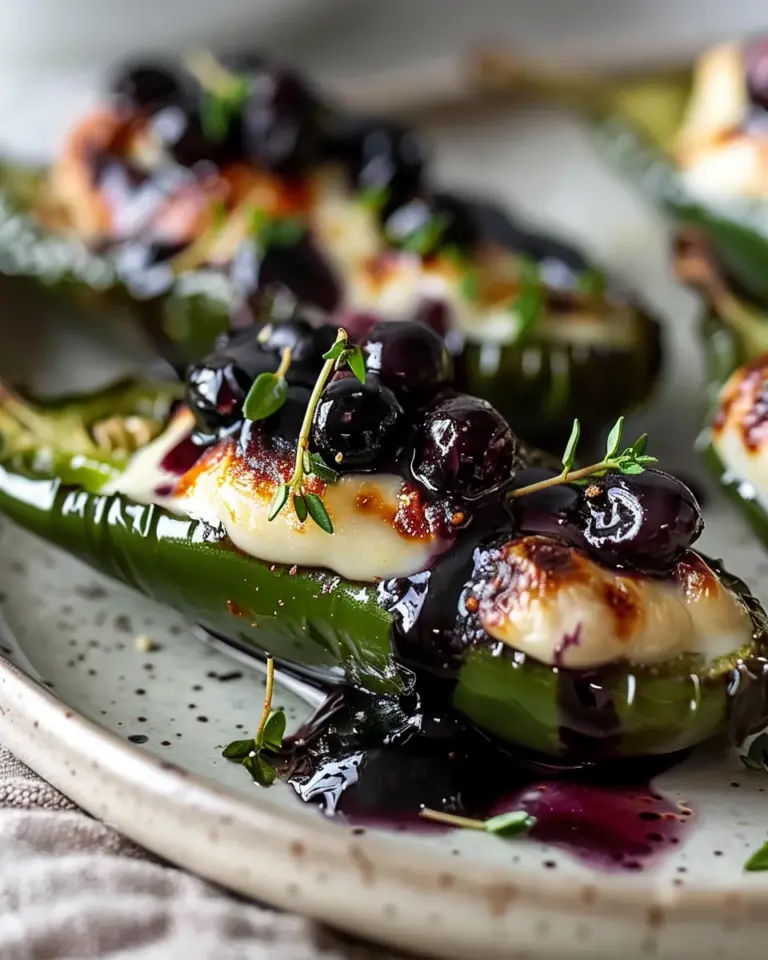 The Ultimate Blueberry Brie Jalapeño Poppers