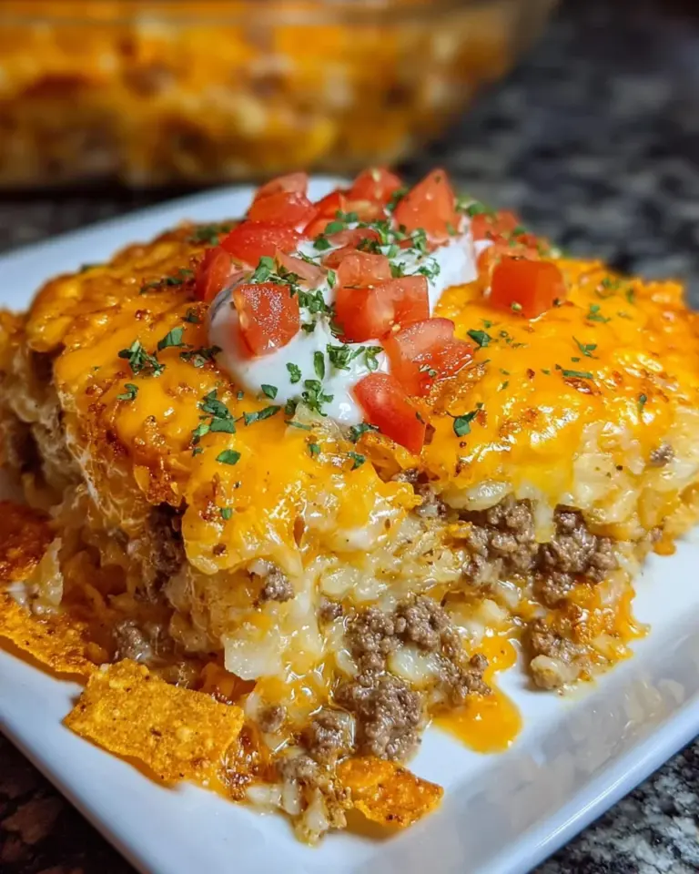 Cheesy Hashbrown Dorito Casserole