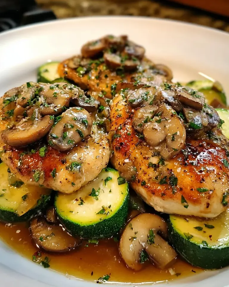 Italian Chicken, Mushrooms and Zucchini Skillet