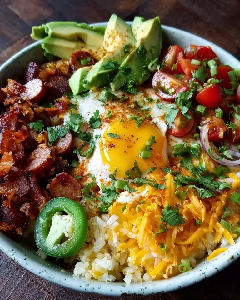 Ultimate Breakfast Burrito Bowl with Crispy Chorizo