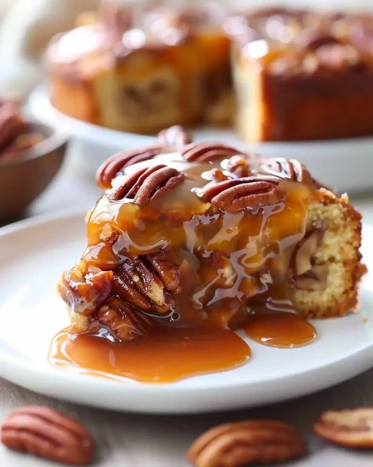 Gooey Butter Pecan Cream Cheese Cake