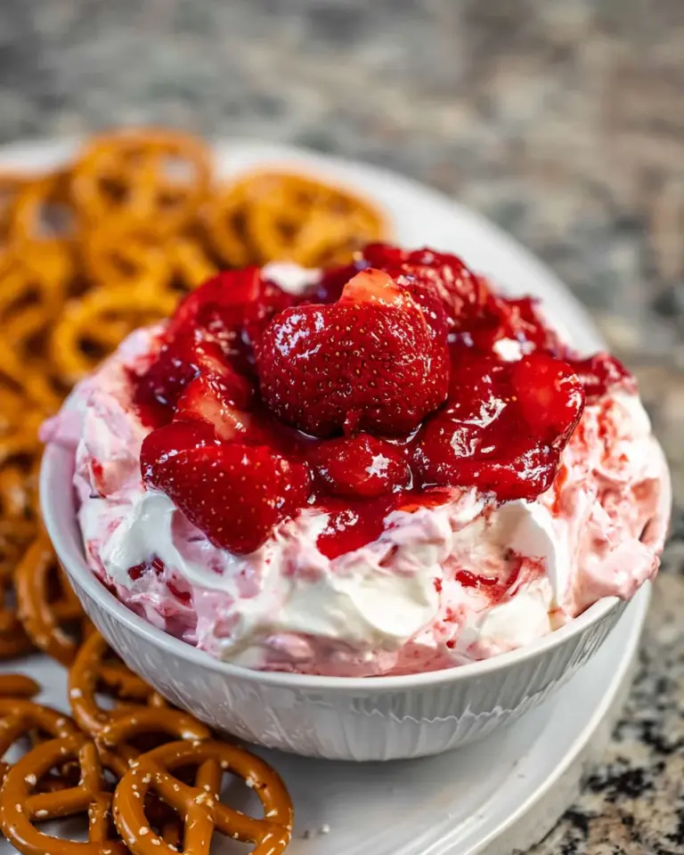 Strawberry Pretzel Salad Dip: A Sweet & Salty Delight!