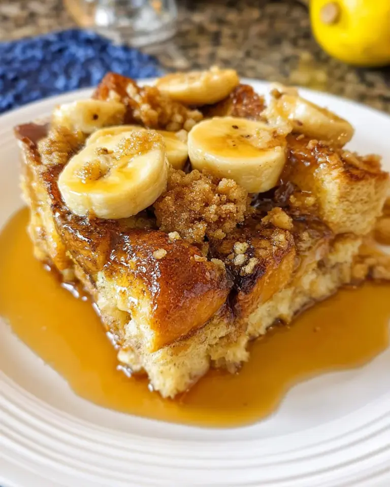Overnight Banana French Toast Casserole