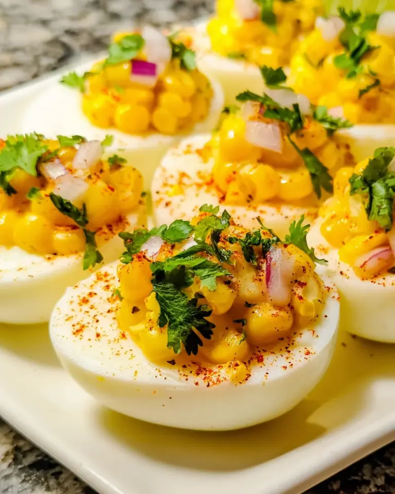 Mexican Street Corn Deviled Eggs