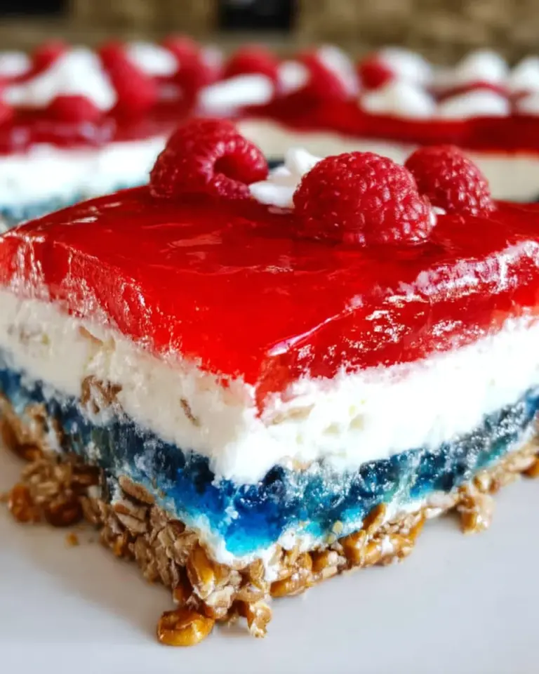 Red White and Blue Pretzel Salad: A Festive Delight Awaits!