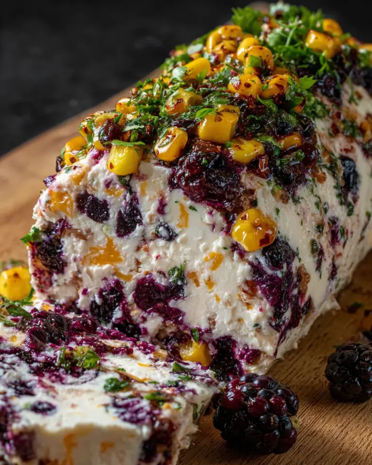 Blackberry Jalapeño Cowboy Caviar Cheese Log: Irresistibly Tasty!