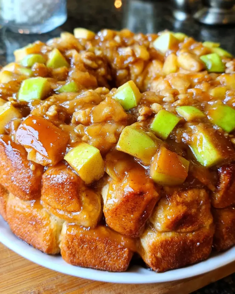 Gooey Caramel Apple Monkey Pull Apart Bread