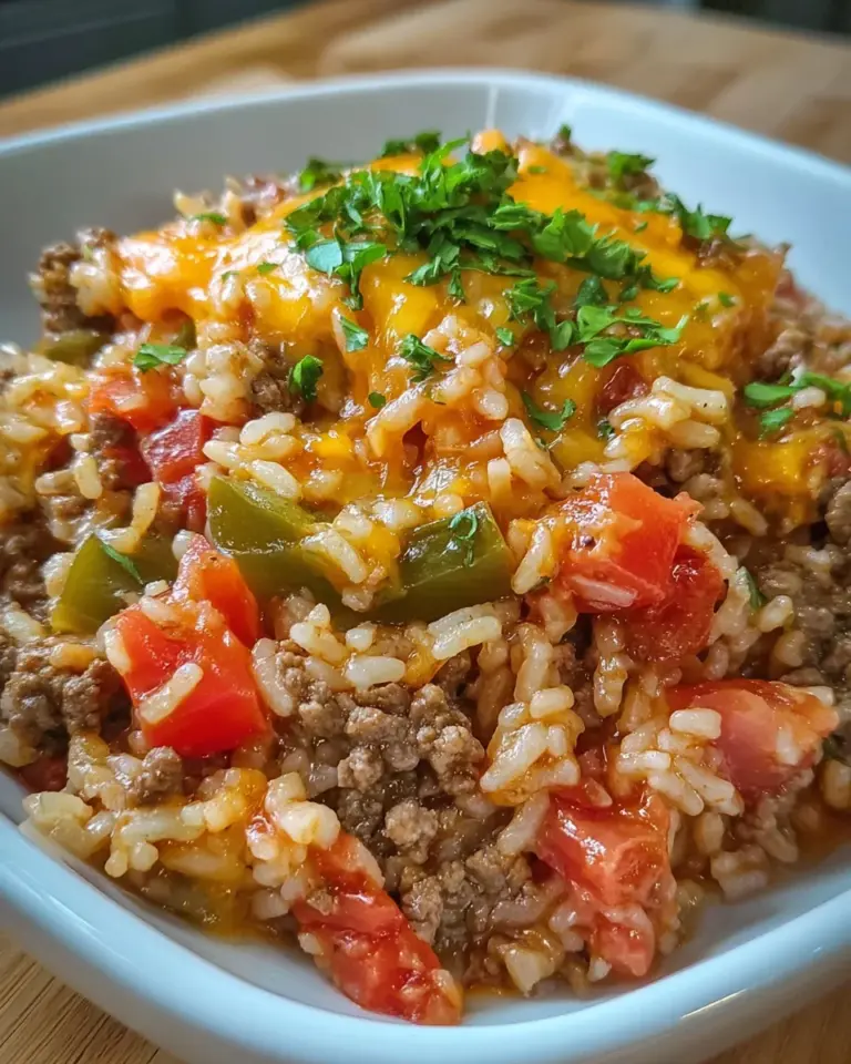 Cheesy Taco Beef & Rice: A Delicious One-Pan Wonder!