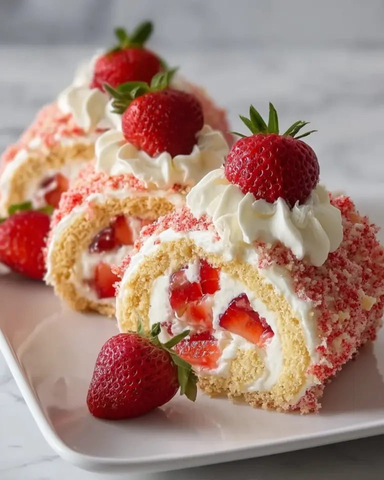 Strawberry Shortcake Cheesecake Rolls