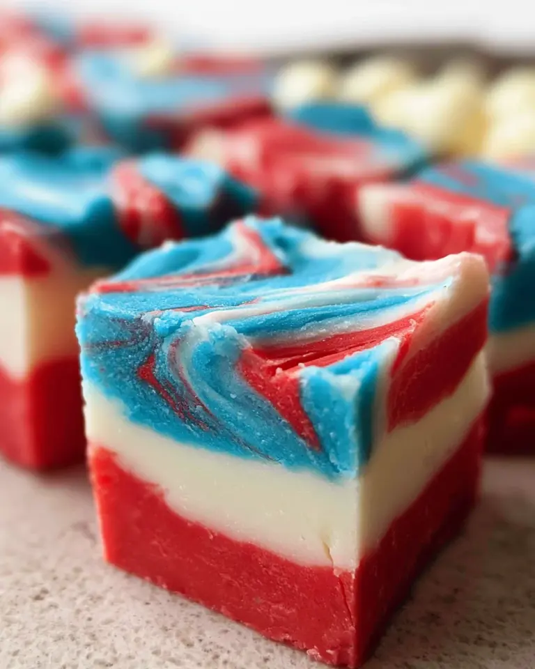 4th of July White Chocolate Fudge: Easy Festive Treat!