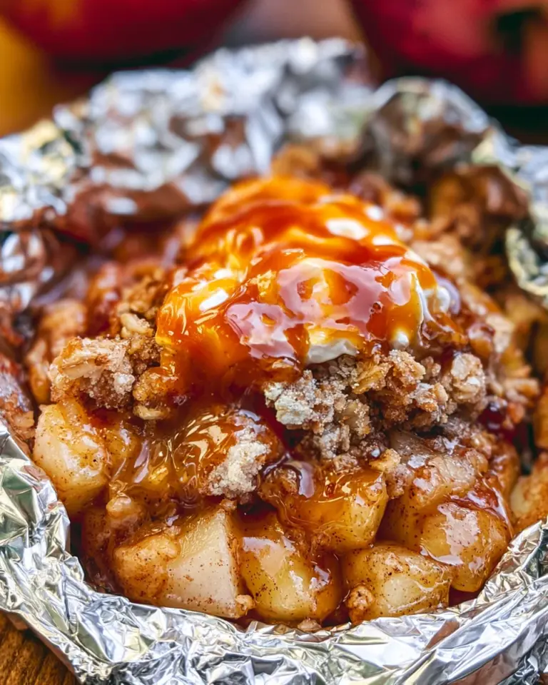 Caramel Apple Crumble Foil Packs: A Sweet Grilled Treat!
