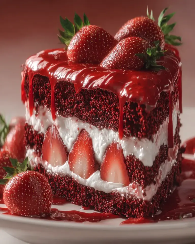 Red Velvet Strawberry Cheesecake: Irresistibly Delicious!