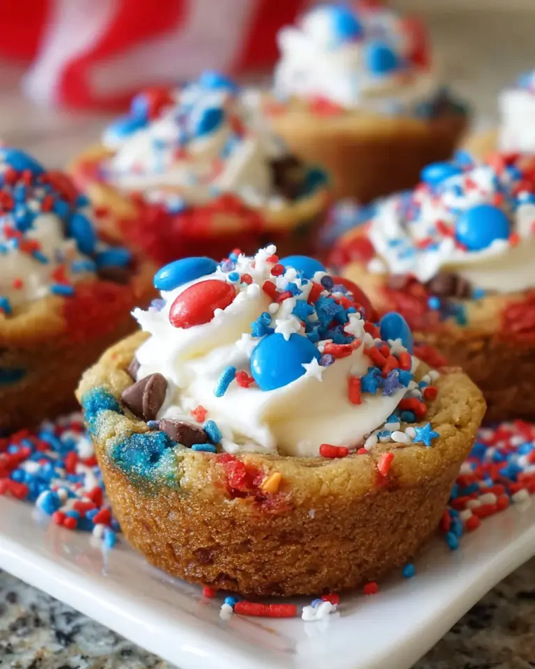 Patriotic Chocolate Chip Cookie Cups: Bake with Joy!