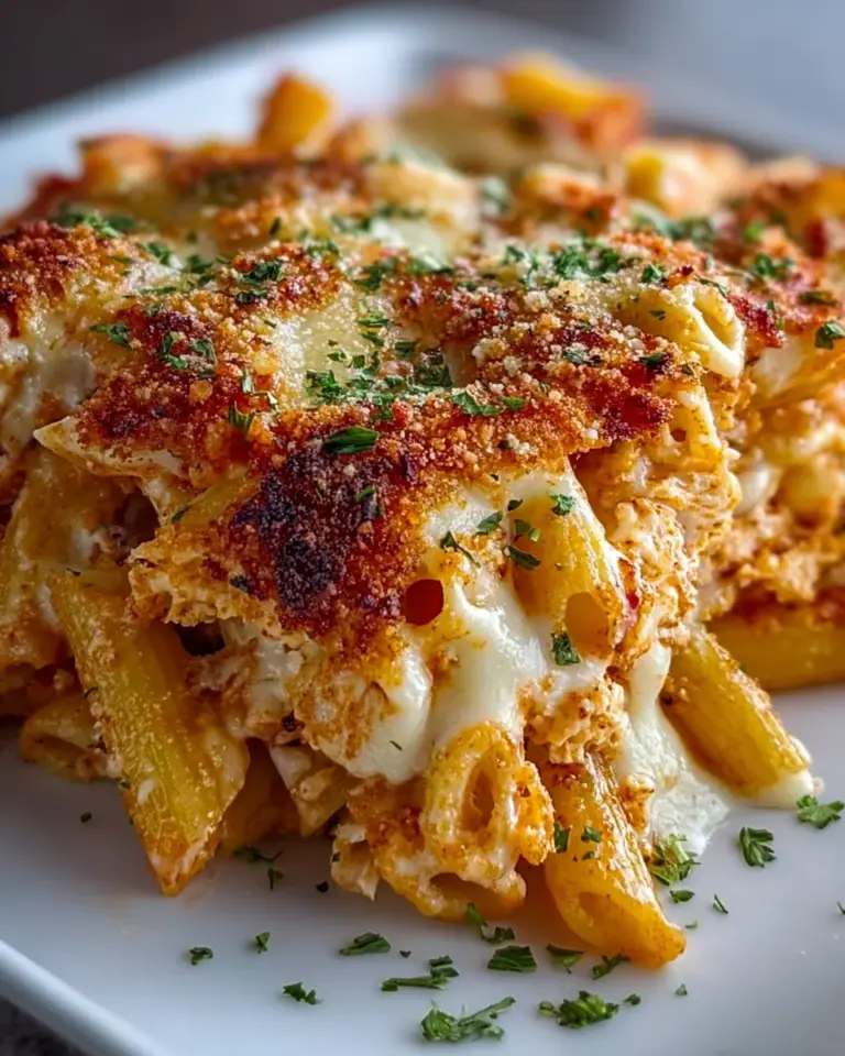 Dump And Bake Chicken Parmesan Casserole
