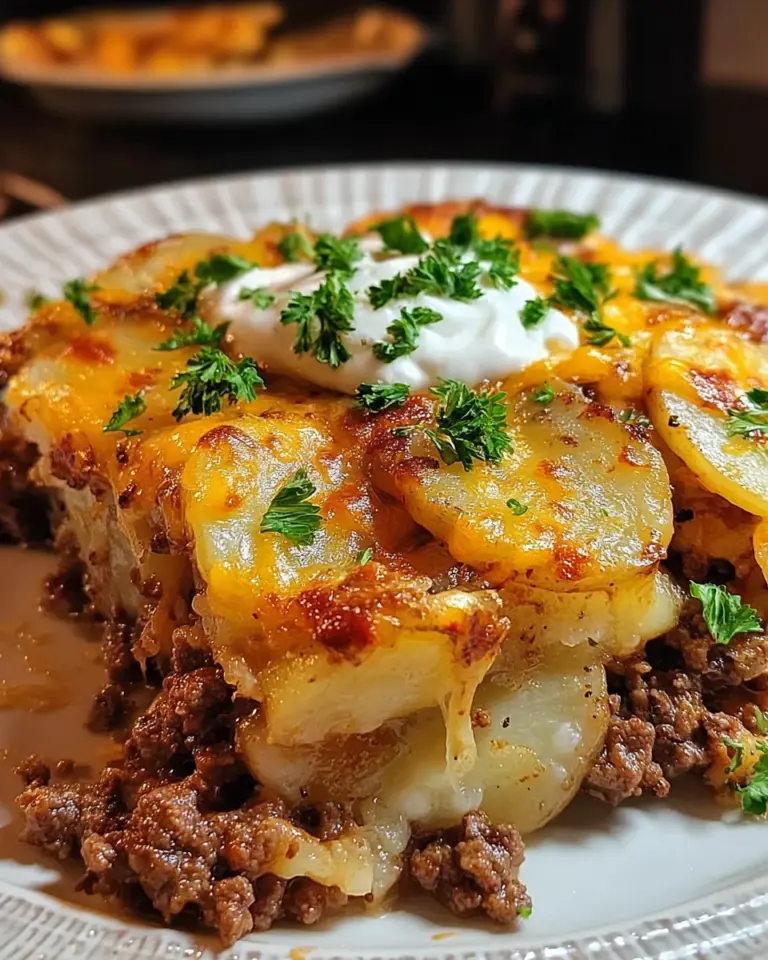 Loaded Beef & Potato Bake: A Comforting Family Delight!