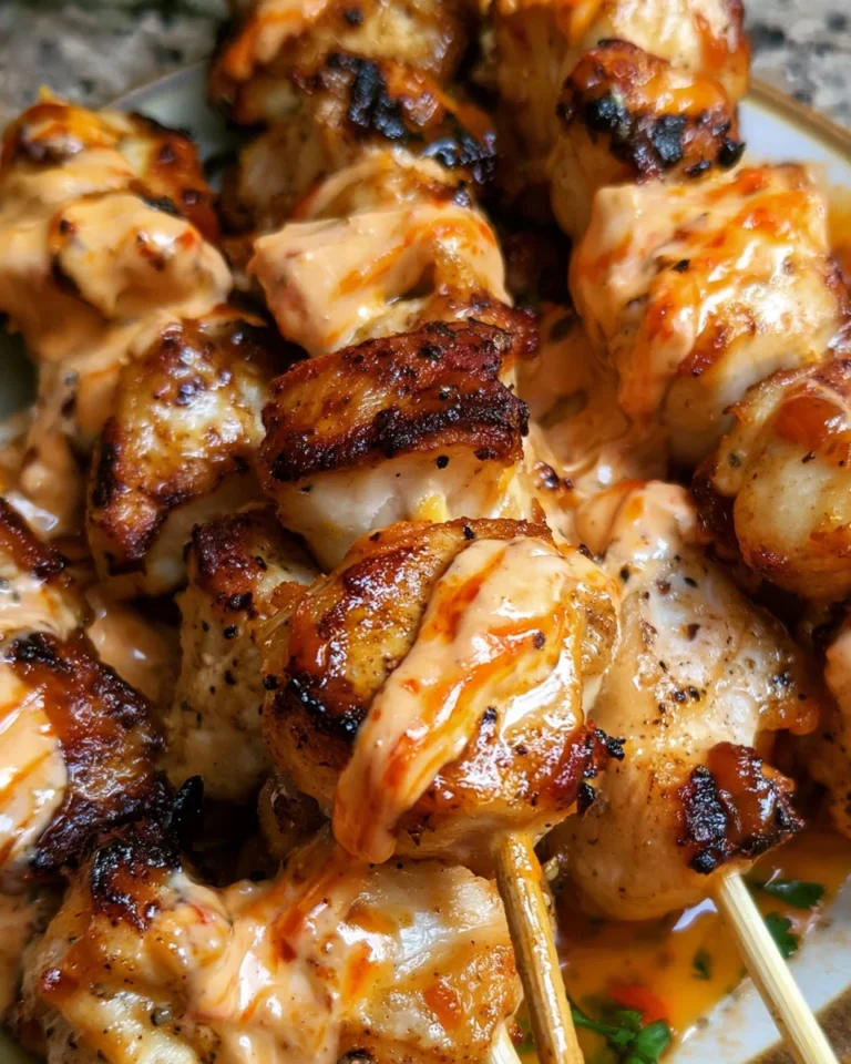 Bang Bang Chicken Skewers
