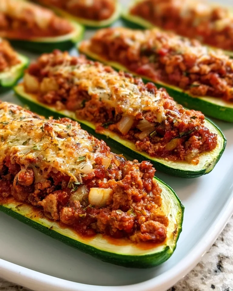 Lean Ground Turkey Zucchini Boats