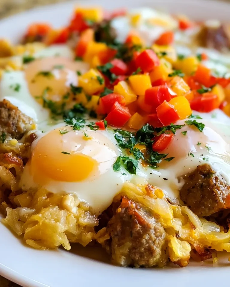 Easy Eggs, Sausage, and Hash Browns Skillet