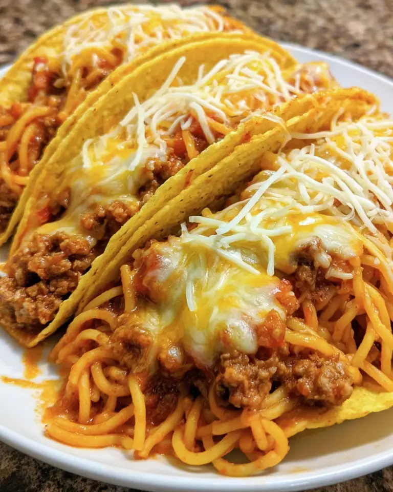 Spaghetti Tacos Ground Beef