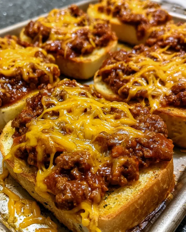 Cheesy Sloppy Joe Garlic Toast: A Must-Try Delight!