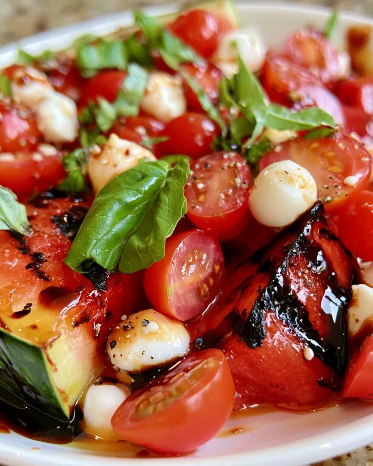 Grilled Caprese Watermelon Salad