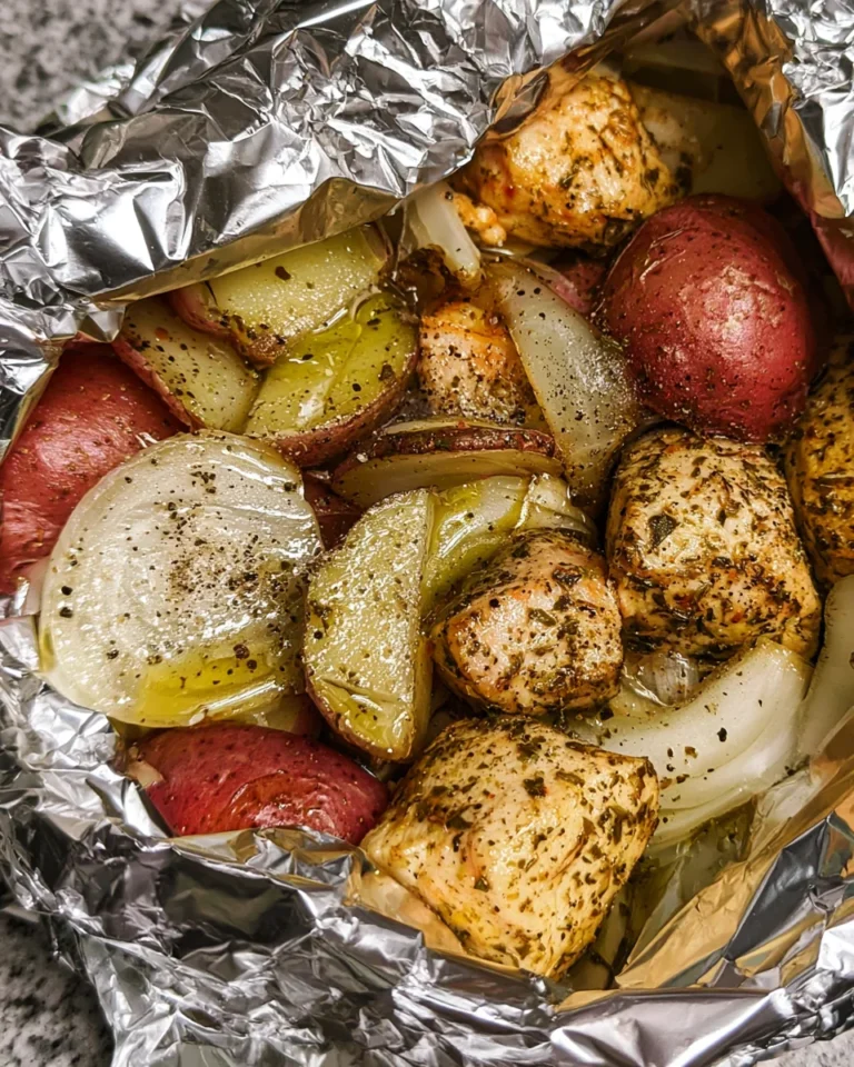 Chicken and Potato Foil Packets in Oven