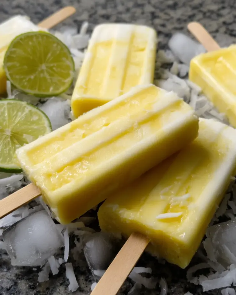 Pineapple Coconut Lime Popsicles