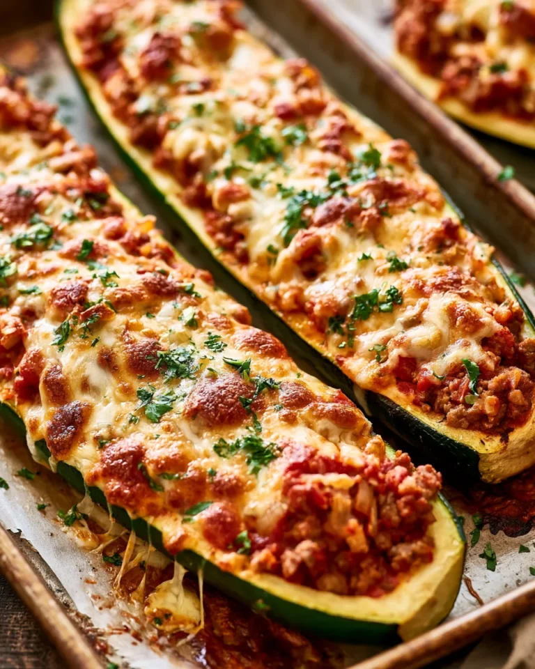 Ground Beef Zucchini Boats