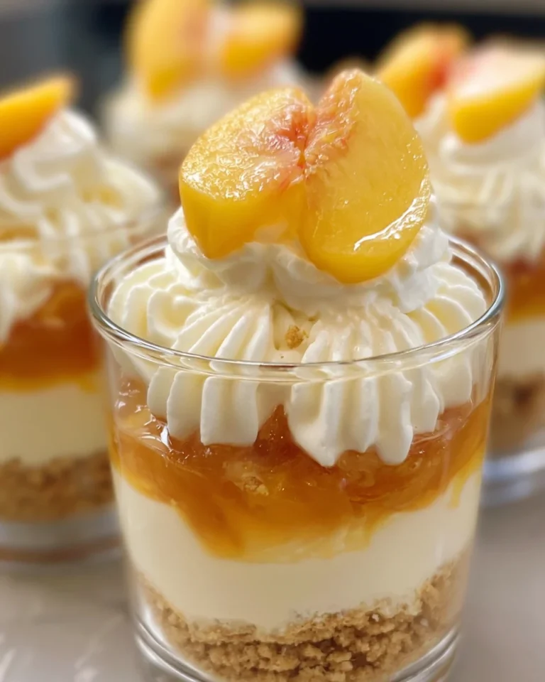 Peach Pie Cheesecake Cups