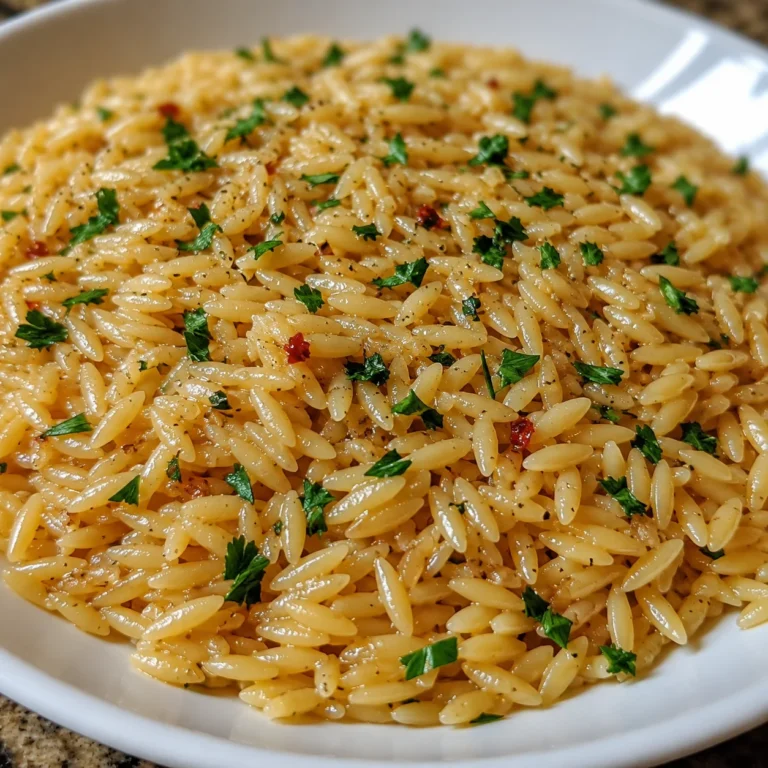 Orzo Rice Pilaf with Garlic and Herbs