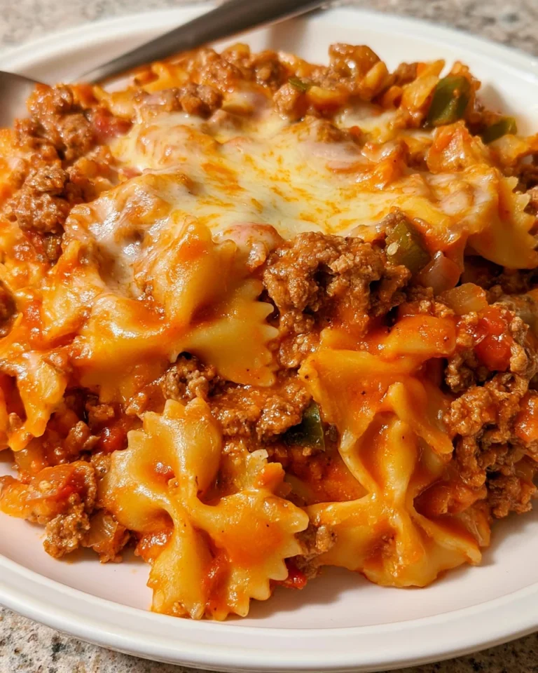 Cheesy Sloppy Joe Pasta Casserole