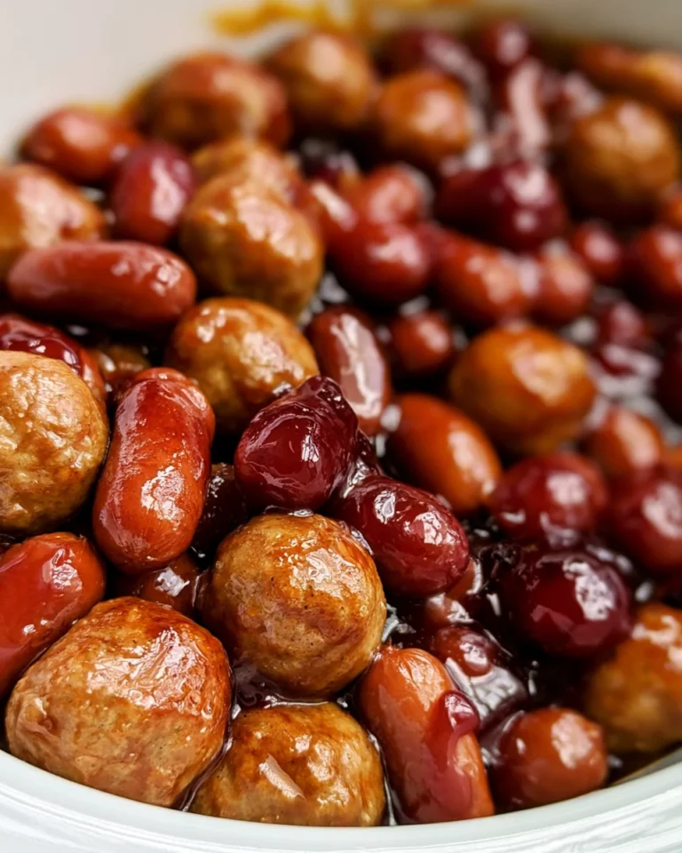 Slow Cooker Meatballs and Little Smokies