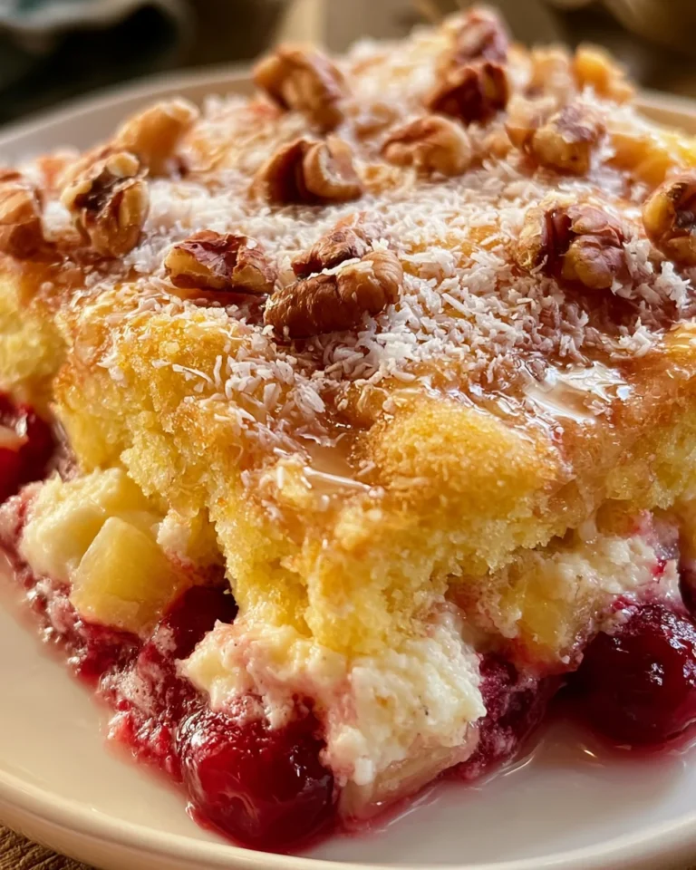 Cherry Pineapple Cheesecake Dump Cake