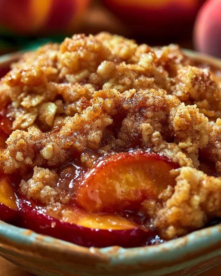 Easy No-Peel Fresh Peach Crisp Recipe