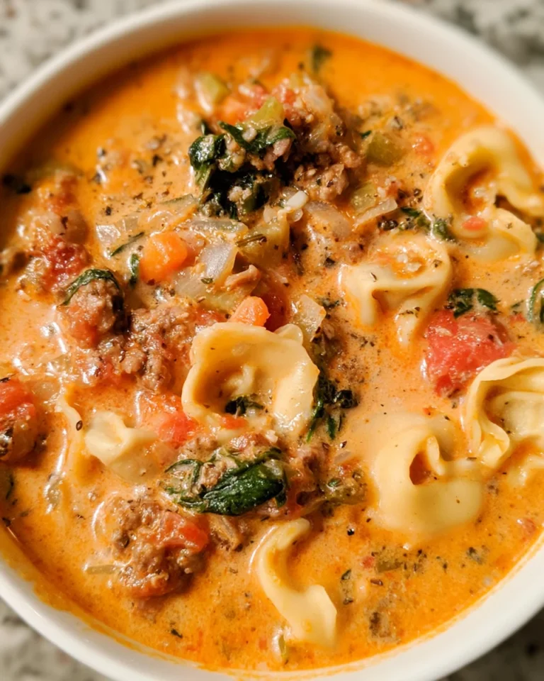 Crockpot Sausage Tortellini Soup