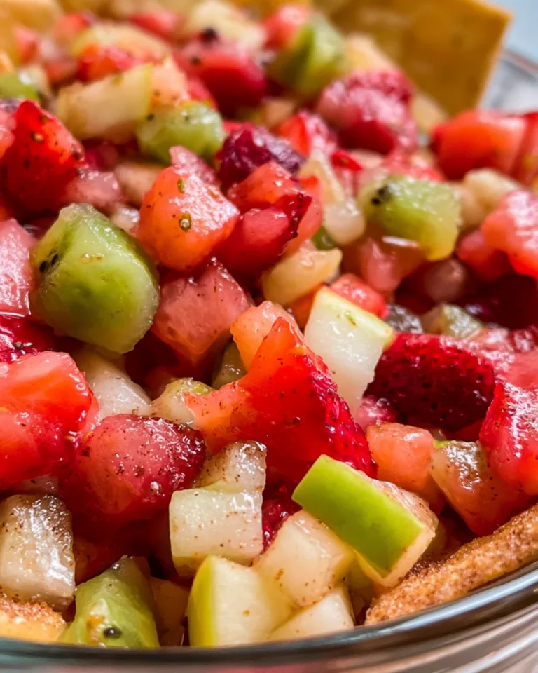 Fruit Salsa with Cinnamon Sugar Chips