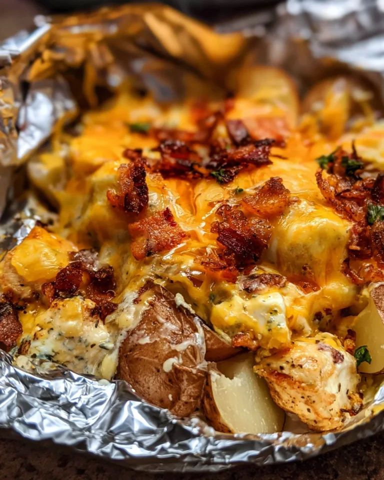 Grilled Crack Chicken Foil Packs