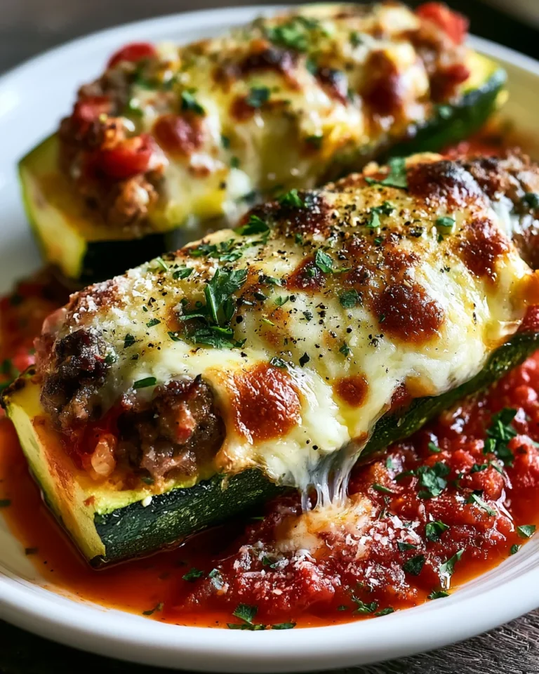 Baked Cheesy Stuffed Zucchini Boats: A Tasty Delight!