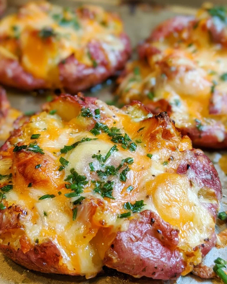 Smashed Roasted Cheesy Potatoes: Discover This Irresistible Recipe!